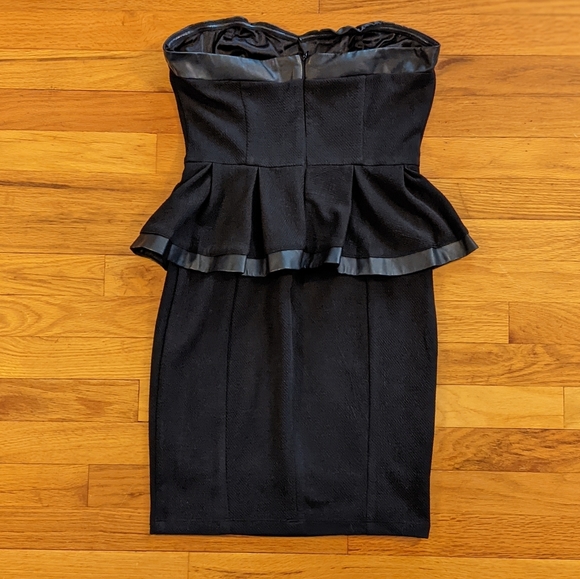 Nikibiki Strapless Black Peplum Dress - Picture 2 of 9
